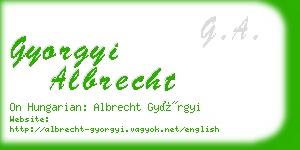 gyorgyi albrecht business card